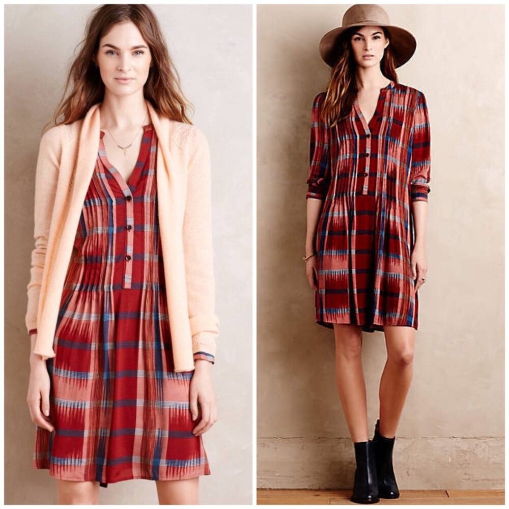 Sao Paulo Plaid Tunic Shirt Dress - Anthropologie - 11 Tylho - Picture 2 of 10